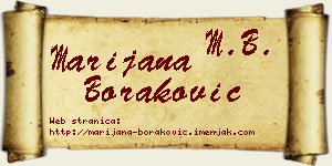 Marijana Boraković vizit kartica